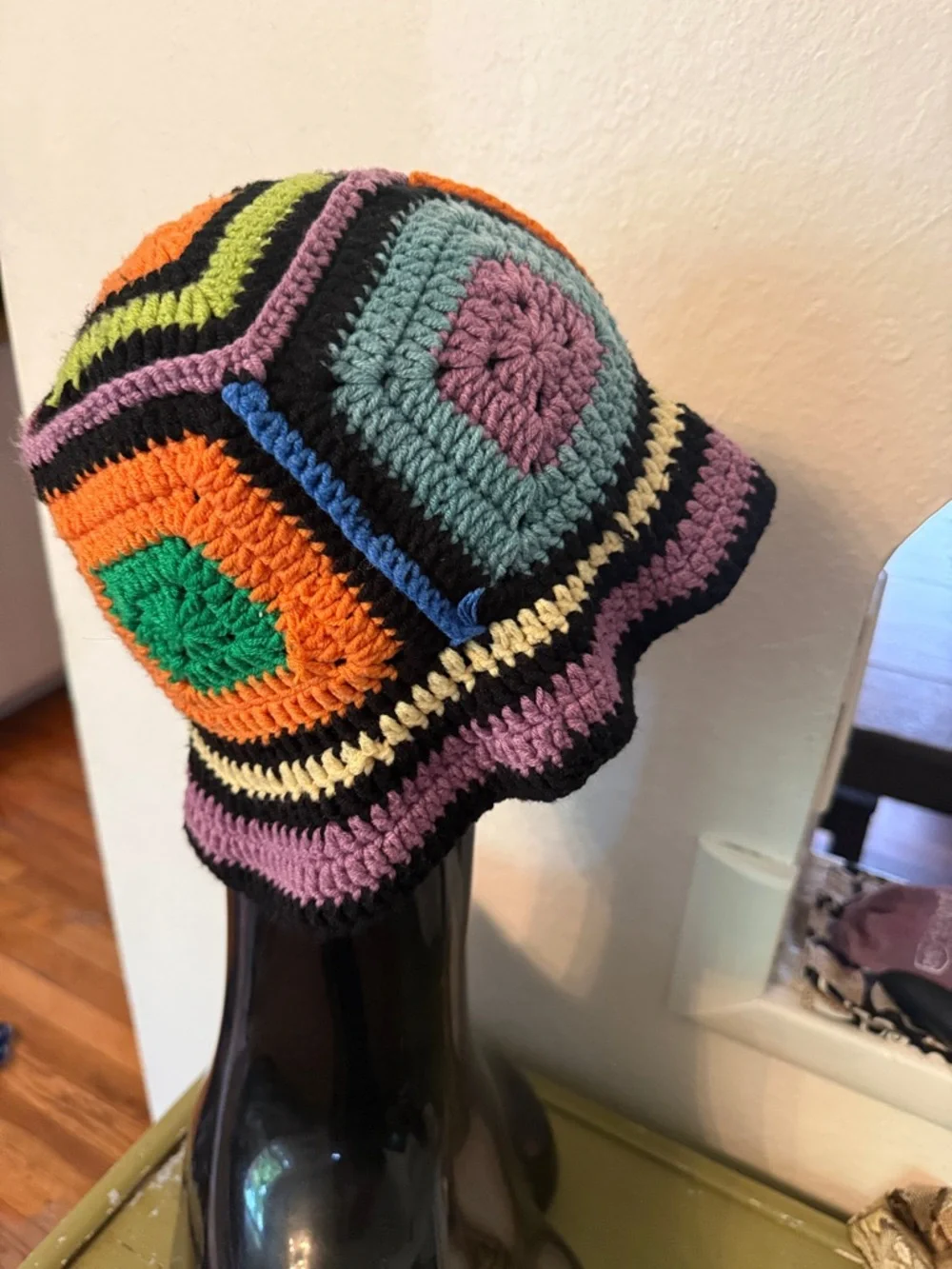 Granny Square Crochet Bucket Hat